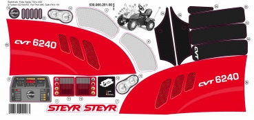Aufkleber für STEYR CVT 6240