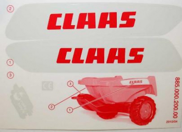 Aufkleber für rollyKipper, Claas