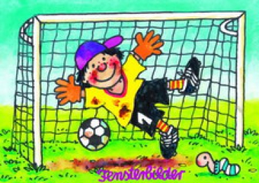 Fensterbild-Postkarte A6 TORWART