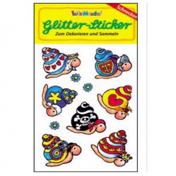 Glitter-Sticker SCHNECKEN