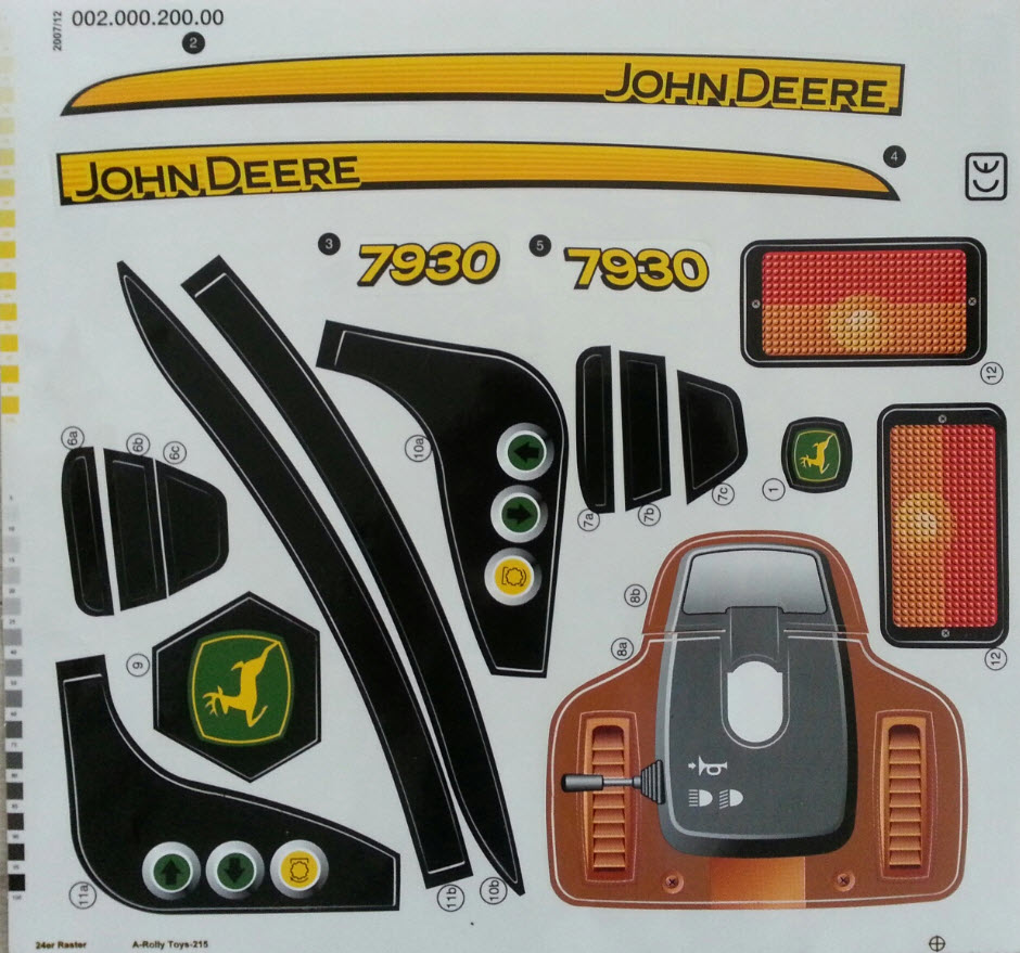 Ihr Internet Spielwarenhandel - Aufklebersatz für John Deere 7930
