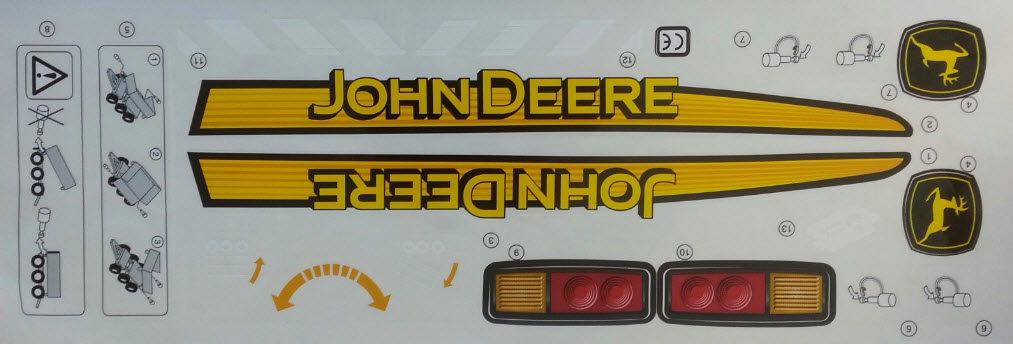 Ihr Internet Spielwarenhandel - Aufkleber Multi Trailer John Deere